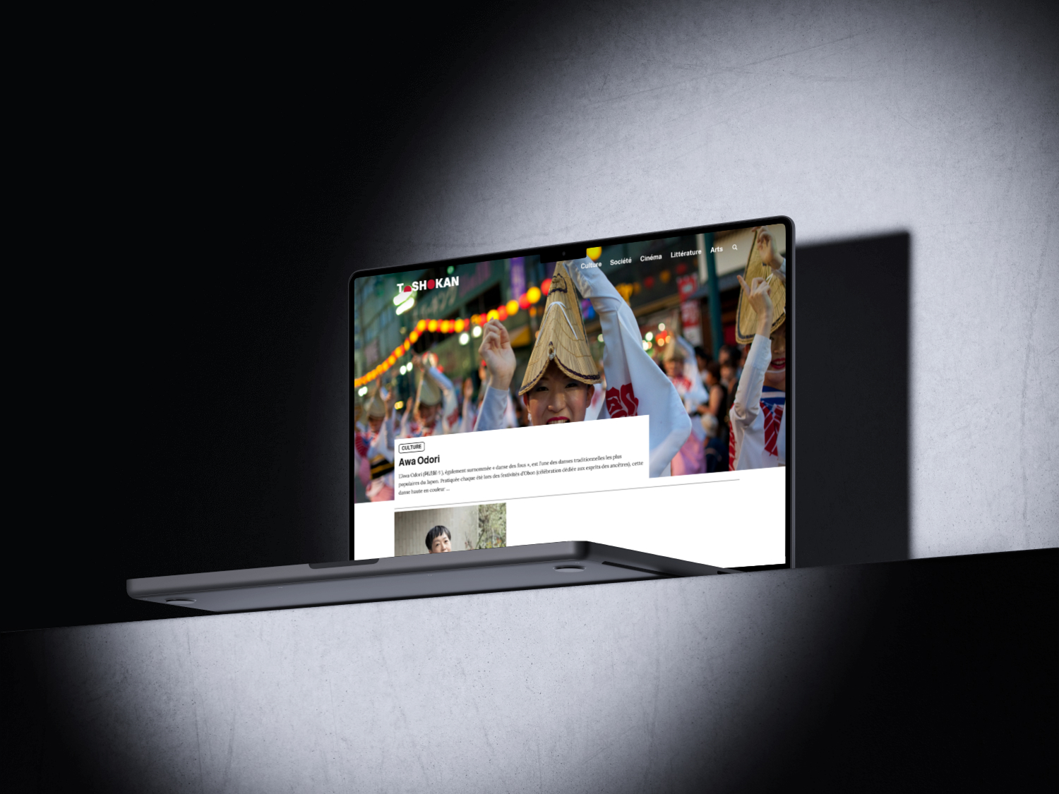 capture d'écran du site de Toshokan média