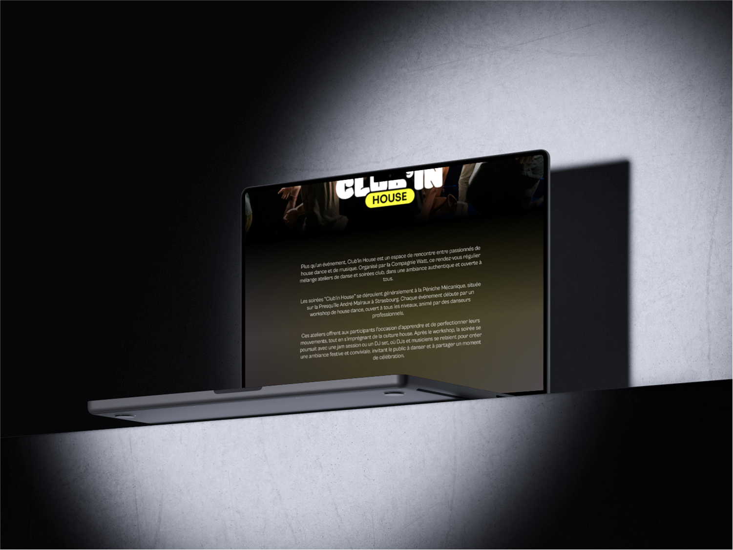 Aperçu de la page Club'in House